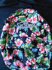 Mochila escolar Vans hibisco floral preta bolsa livro tropical fora da parede comprar usado  Enviando para Brazil