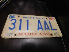 Maryland license plate for sale  Westminster