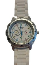 Relógio esportivo feminino Casio branco analógico moldura prata nova bateria  comprar usado  Enviando para Brazil