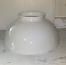 Abajur de vidro leitoso branco sólido vintage 14" pendurado biblioteca a óleo salão cúpula de opala comprar usado  Enviando para Brazil