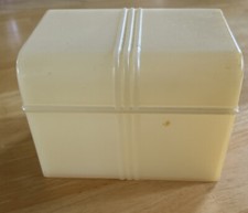 Welcome Ware Tupper Corp Yellow Recipe Box 1940’s Early Tupperware* comprar usado  Enviando para Brazil