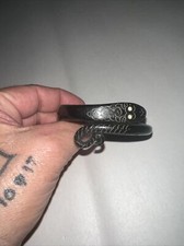 Pulseira antiga vitoriana de chifre de cobra marrom gravada esculpida comprar usado  Enviando para Brazil