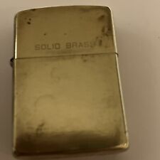 Zippo solid brass for sale  SEAFORD