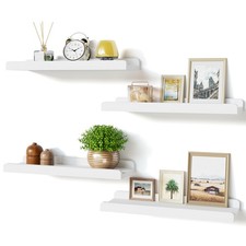 Love-KANKEI Prateleiras Flutuantes para Parede Conjunto de 4, Prateleiras de Parede de Madeira - BRANCO comprar usado  Enviando para Brazil