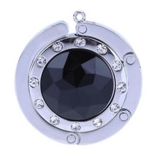 Usado, Bolsa de mão portátil de liga de strass bolsa cabide gancho suporte (preto) comprar usado  Enviando para Brazil