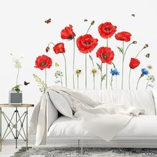 Wandtattoo mohnblume rote gebraucht kaufen  Deutschland