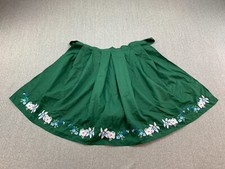 Avental feminino lindo floral bordado mistura de algodão M verde esmeralda casa de campo Heidi comprar usado  Enviando para Brazil