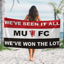 MUFC WE'VE WON THE LOT TOALHA MICROFIBRA SECAGEM RÁPIDA LIVRE PIN CRACHÁ GRÁTIS POSTAGEM DO REINO UNIDO, usado comprar usado  Enviando para Brazil