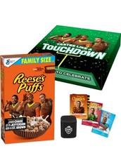 Paquete exclusivo de cereales REESE’S PUFFS NFL con tarjetas coleccionables y altavoz NUEVO segunda mano  Embacar hacia Mexico