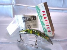 Isca de pesca Helin's Flatfish M2 FR sapo plástico vintage com caixa inserção de papel comprar usado  Enviando para Brazil