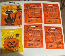 6 - SACO DE TRUQUES OU GULOSEIMAS Vintage Halloween Plástico Assustador Anos 80 Monstros Doces comprar usado  Enviando para Brazil