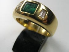 Bandring gold smaragd gebraucht kaufen  Tuntenhausen