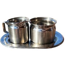 Tramontina Inox Aço Inoxidável 18/10 Brasil Creamer Conjunto de Porção de Açúcar (LEIA) comprar usado  Enviando para Brazil