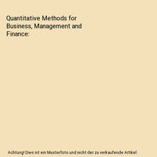 Quantitative methods for gebraucht kaufen  Trebbin