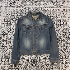 Vintage Nudie Jeans Damska niebieska bawełniana kurtka dżinsowa Trucker rozmiar S Y2K lata 90. Fash na sprzedaż  PL