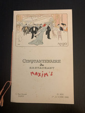 Menu maxim cinquantenaire d'occasion  Nice-