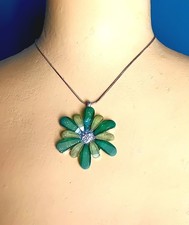 Green flower pendant for sale  ABERDARE