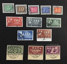 Szwajcaria 1945 VF-XF Używany Sc#293-305 Kompletny zestaw Pax SV$ 895,00 USD.    (W58), używany na sprzedaż  Wysyłka do Poland