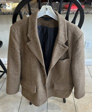 Jaqueta esportiva L. L. Bean marrom espinha de peixe Primeloft Shetland lã 40S comprar usado  Enviando para Brazil