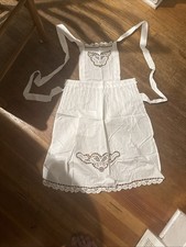 Avental de algodão branco borboleta renda vintage anos 80 Battenburg comprar usado Avental de algodão branco borboleta renda vintage anos 80 Battenburg comprar usado  Enviando para Brazil