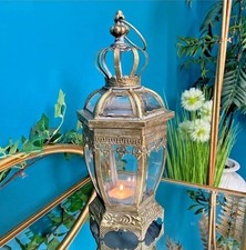 Gold candle lantern for sale  KETTERING