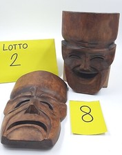 Coppia maschere legno usato  Solza