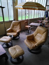 Fauteuil vintage cuir d'occasion  Vire