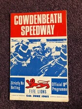 Speedway programme cowdenbeath for sale  POOLE