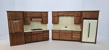 Cozinha retrô casa de bonecas mini armários fogão forno pia geladeira. Estilo dos anos 1970. Antigo comprar usado  Enviando para Brazil