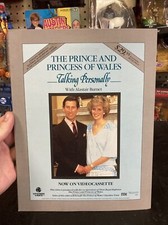 O Príncipe e a Princesa de Gales loja de vídeo balcão display standee 1985 comprar usado  Enviando para Brazil