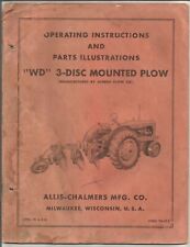 Allis Chalmers "WD" Operadores de Arado Montados em 3 Discos e Peças Manual de Ilustrações comprar usado  Enviando para Brazil