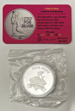 CMG Perfeito Estado 1 Troy Oz .999 Prata Fina Arte Redonda I Tira para Prata Com Certificado de Autenticidade, usado comprar usado  Enviando para Brazil
