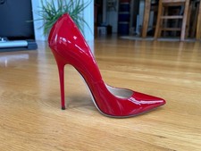 Bombas de couro envernizado vermelho JIMMY CHOO Anouk tamanho 8 IT 38 bom estado usado e bolsa caixa comprar usado  Enviando para Brazil
