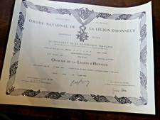 1960 diplôme chevalier d'occasion  Morestel