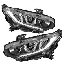 [Estilo de fábrica] Para 2016-2021 Honda Civic conjunto de faróis de projetor de halogênio, usado comprar usado  Enviando para Brazil