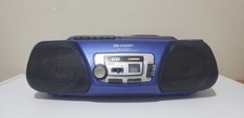 Rádio AM/FM Boombox X-BASS Sharp QT-CD111 azul portátil CD player cassete, usado comprar usado  Enviando para Brazil