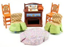 2005 Loving Family Casa de Bonecas Decoração Deluxe Sala de Jantar Cadeiras e Aparador Buffet comprar usado  Enviando para Brazil