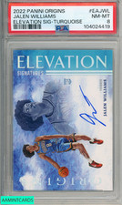 2022 PANINI ORIGINS ELEVATION SIGS JALEN WILLIAMS #EAJWL TURQUESA AUTOMÁTICO PSA 8 RC, usado comprar usado  Enviando para Brazil