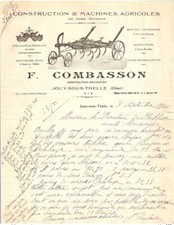 Ancienne lettre combasson d'occasion  Rioz