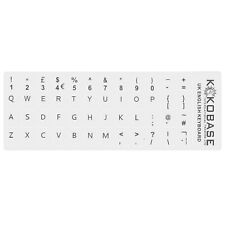 Reino Unido Inglês Branco Tecla Adesivos QWERTY Teclado Desktop, Laptop, Computador, PC comprar usado  Enviando para Brazil