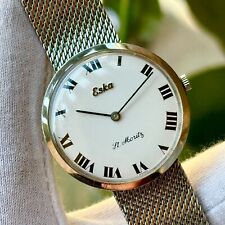 Usado, Vintage Eska St.Moritz Romano Mostrador Esmaltado Corda Cal 7001 Relógio Masculino 10-128 comprar usado  Enviando para Brazil