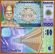 Usado, Maya, 1000 (1.000) Mil Soles De Oro, 2012, Polímero, UNC comprar usado  Enviando para Brazil
