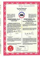 EUROTUNNEL S.A, Paris (1 Action = 10 FRF / 40p) Coupons 4-18 - ungestempelt ! comprar usado  Enviando para Brazil