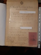 Garibaldino documento original usato  Roma