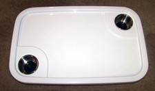 18 X 28 1/2" SS Barco Tampo de Mesa, Pontão, RV Mesa de Bebida Plástico ABS Suporte para 2 Copos comprar usado  Enviando para Brazil