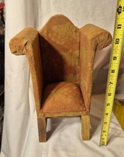 Cadeira estofada de madeira antiga de 12 polegadas de altura início dos anos 1900 boneca comprar usado Cadeira estofada de madeira antiga de 12 polegadas de altura início dos anos 1900 boneca comprar usado  Enviando para Brazil