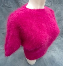 Handknitted fluffy fuschia for sale  LONDON