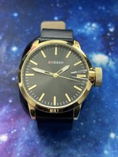 Curren 8208 relógio de quartzo analógico casual masculino dourado e preto usado, usado comprar usado  Enviando para Brazil