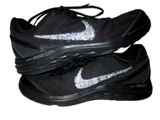 Tênis de corrida Nike Dual Fusion feminino 11 preto BLING SPARKLE STRASS comprar usado  Enviando para Brazil