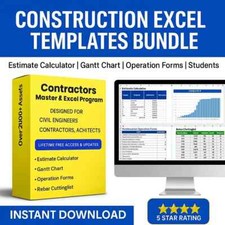 Construction excel templates d'occasion  Expédié en Belgium